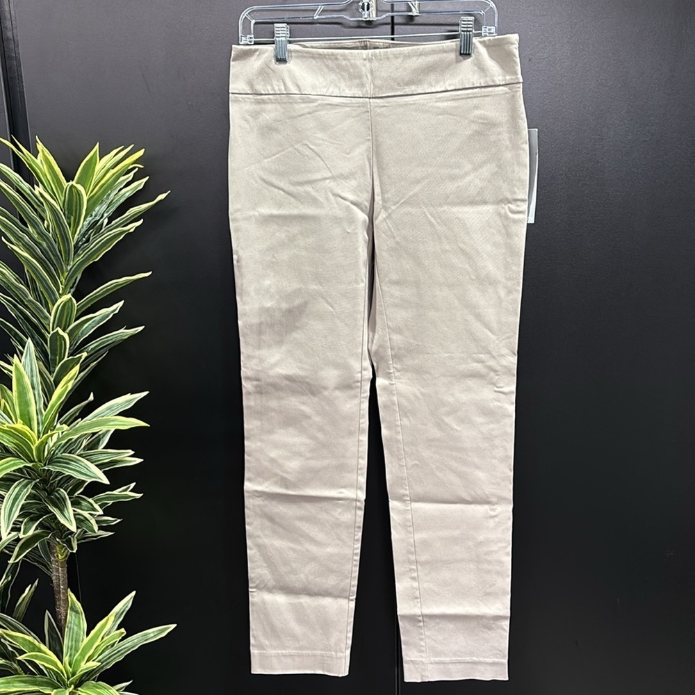 Alfani Outpost Summer Straw skinny trousers, side zipper,straight leg,stretch